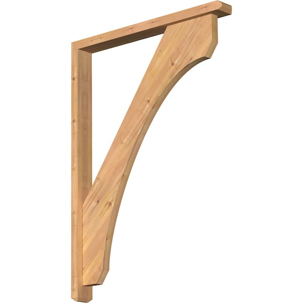 Ekena Millwork Legacy Craftsman Smooth Bracket w/ Offset Brace, Western Red Cedar, 3 1/2"W x 32"D x 44"H BKT0402X32X44LEC04SWR - main